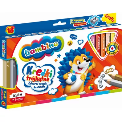 St. Majewski Kredki tr�jk�tne drewniane Bambino 18 szt.