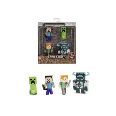 Figurki Jada Minecraft metalowe 6,5cm 4 sztuki