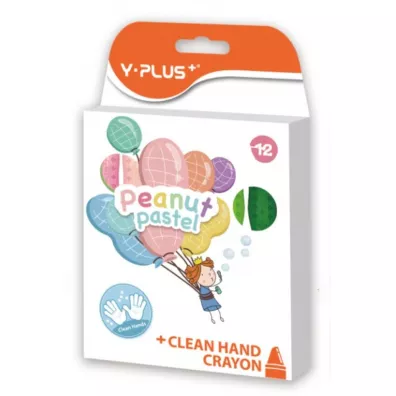Y-Plus Kredki �wiecowe Peanut Pastel 12 szt.