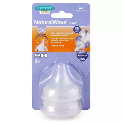 Lansinoh Smoczek NaturalWave redni przepyw 2 szt.