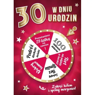 Armin Style KARNET URODZINY 30 B6 Z KOP AS GM-1064 FOL
