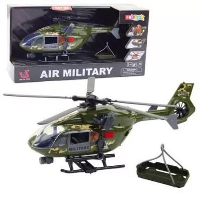 Helikopter wojskowy hak + nosze + �wiat�o 1:12 LeanToys