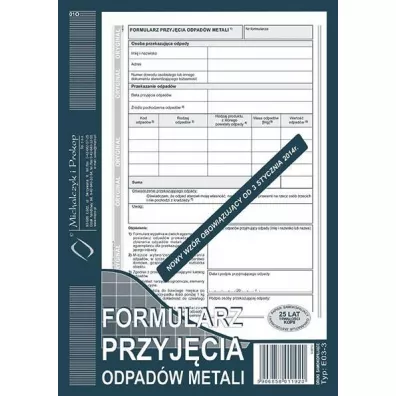 Michalczyk i Prokop Przyjecie odpadu metali E-03-3