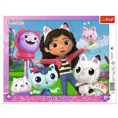 Puzzle ramkowe 25 el. Poznaj Gabi. Koci Domek Gabi Trefl
