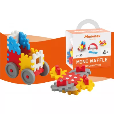 Mini Waffle Konstruktor Klocki konstrukcyjne Mini Waffle 35 element�w Konstruktor Ma�y niebieski MARIOINEX 902783