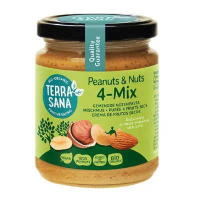Terrasana Krem orzechowy mix (4 orzechy) 250 g Bio