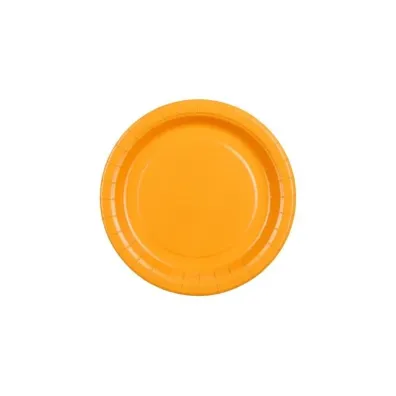 PartyDeco Talerzyki papierowe jasny pomara�czowy 18cm