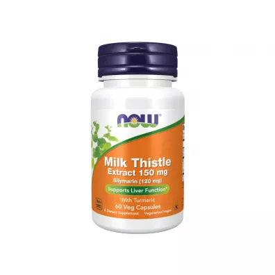 Now Foods Silymarin - Sylimaryna z Ostropestu Plamistego + Kurkuma Suplement diety 60 kaps.