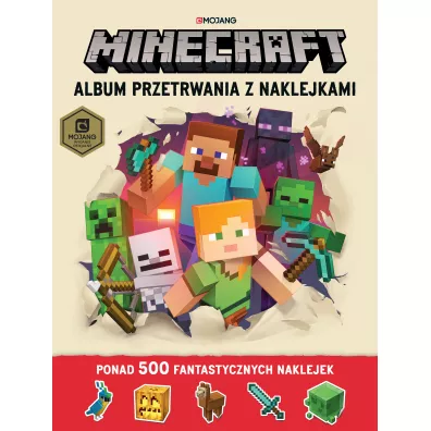Minecraft Album przetrwania z naklejkami