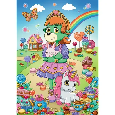 Puzzle 100 el. Glitter. Brokatowa Trefliki