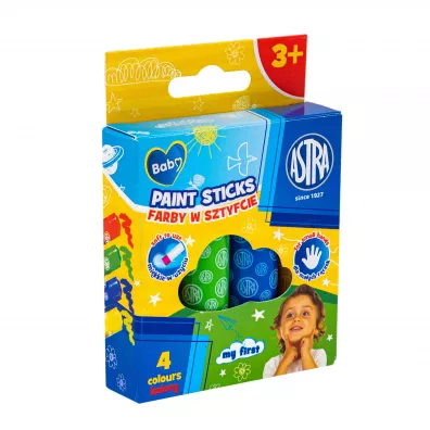 Farby w sztyfcie Jumbo Baby 4kolory ASTRA 311024001