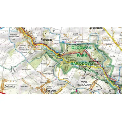Jura Krakowsko-Cz�stochowska 2 cz. Po�udniowa mapa turystyczna 1:52 000 laminat 2024