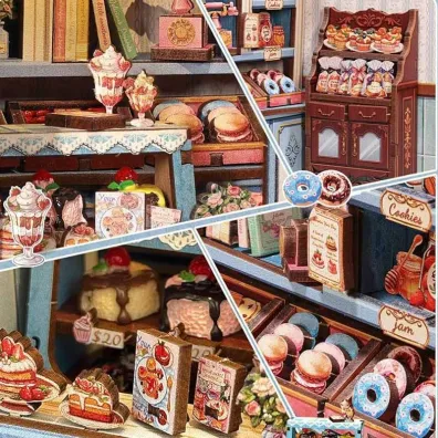Puzzle Miniaturowy domek Book Nook S�odka czekolada Habarri