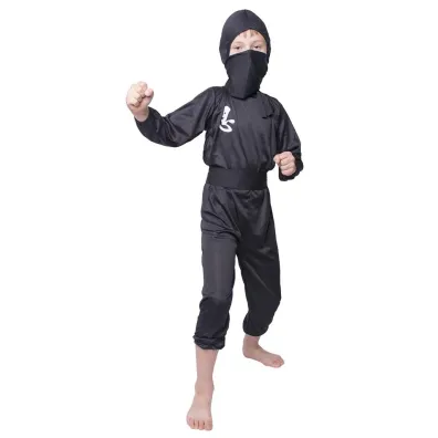 Strj dziecicy - Czarny ninja - rozmiar S