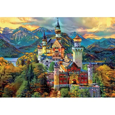 Puzzle 1000 el. Zamek Neuschwanstein, Niemcy Educa