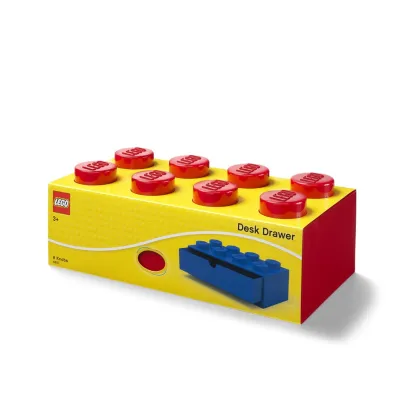 Szufladka na biurko klocek LEGO Brick 8 Czerwona