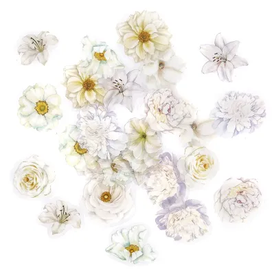 Dalprint Naklejki Pet Kwiaty Moonlight White 30 szt.