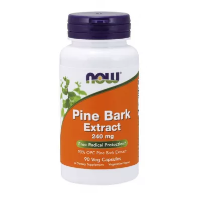 Now Foods Pine Bark Extract - Ekstrakt z kory Sosny Suplement diety 90 kaps.