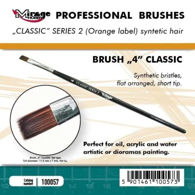 P�dzelek p�aski high quality classic rozm 4
