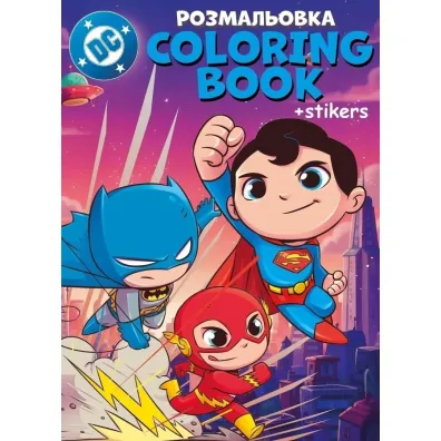 Kolorowanie z naklejkami WB Super Friends