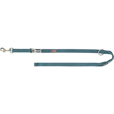 Trixie Premium, Smycz regulowana, dla psa, ta�ma, petrol, M-L: 2.00 m/20 mm 2 m