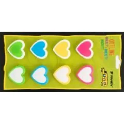 Fandy Magnesy Outline serca 8 szt.