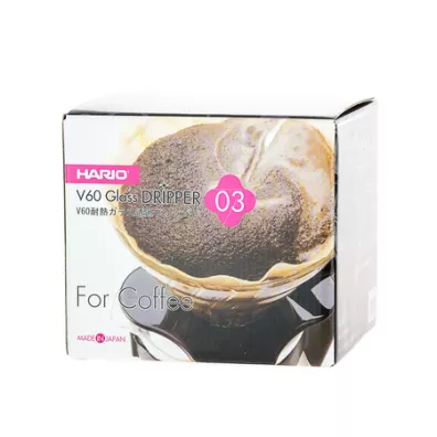 Hario Zaparzacz przelewowy szklany Drip  V60-03