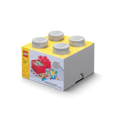 Pojemnik klocek LEGO Brick 4 Szary