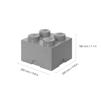 Pojemnik klocek LEGO Brick 4 Szary