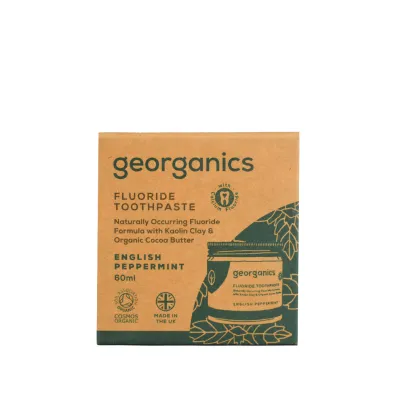 Georganics Organiczna pasta do z�b�w z fluorem w s�oiku, English Peppermint 60 ml