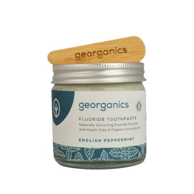 Georganics Organiczna pasta do z�b�w z fluorem w s�oiku, English Peppermint 60 ml