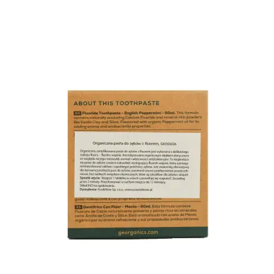 Georganics Organiczna pasta do z�b�w z fluorem w s�oiku, English Peppermint 60 ml