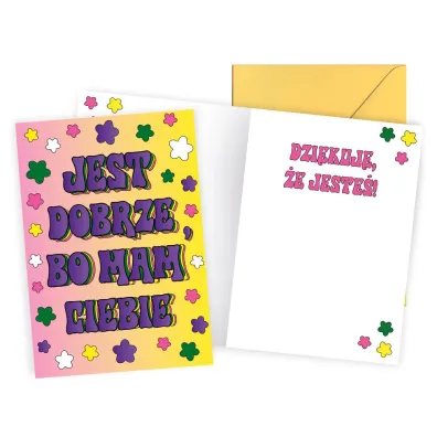 Kukartka Karnet PR Jest dobrze, bo mam Ciebie PR-594