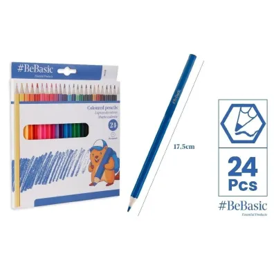 BeBasic Kredki o��wkowe 24 kolory