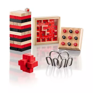 Zestaw mini gier 5w1, Wiea, kko krzyyk, labirynt, 2x ukadanka 92209 Popular