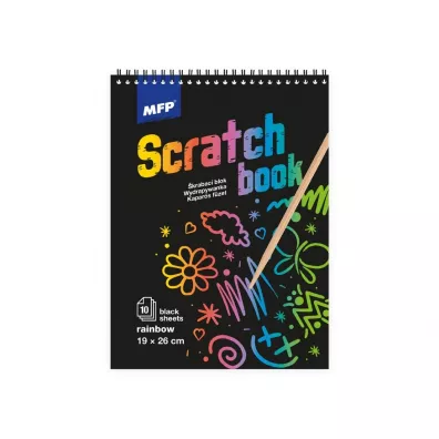 MFP Wydrapywanka t�czowa czarna 26x19 cm, 10 arkuszy