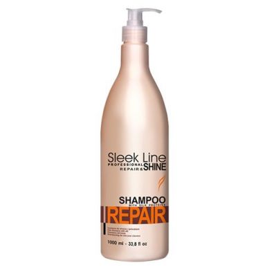 Zdjęcia - Szampon Stapiz Sleek Line Repair Shampoo  z jedwabiem do włosów zniszczonyc