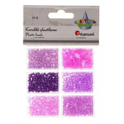 Titanum Koraliki plastikowe 6 rozmiar�w 32g