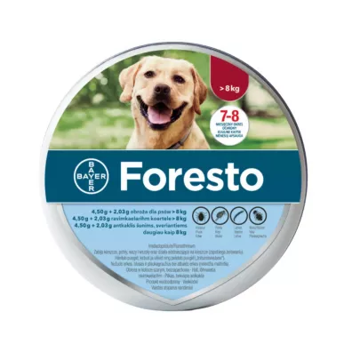 Bayer Foresto obro�a dla psa +8 kg przeciw kleszczom i pch�om