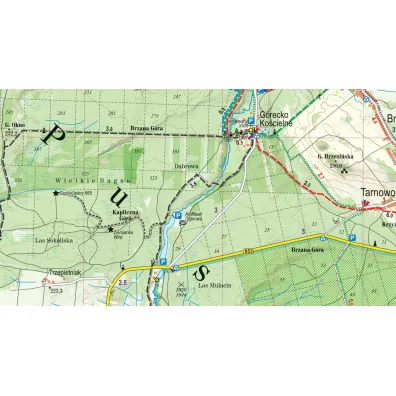 Roztocze �rodkowe Puszcza Solska mapa turystyczna 1:50 000 laminat 2023