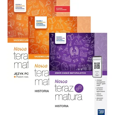 Pakiet Matura 2026: Nowa Teraz matura. Vademecum: J�zyk polski oraz Historia, Nowa Teraz matura. Historia. Zbi�r zada� maturalnych
