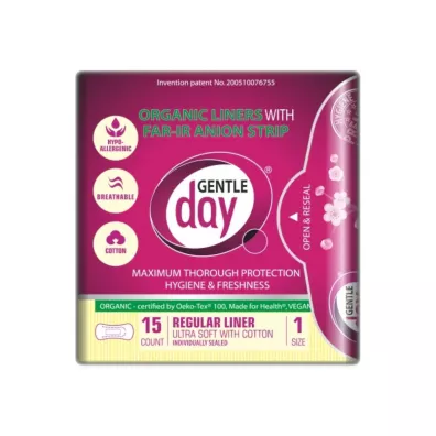 Gentle Day Pantiliners With Far-IR Anion Strip wkadki higieniczne z paskiem anionowym eco 15 szt.