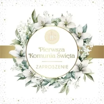 Armin Style ZAPROSZENIE KOMUNIA 130X130 Z KOP AS ZP-94 OP10S