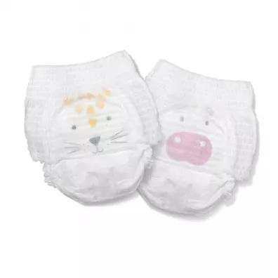 Kit and Kin Biodegradowalne Pieluchomajtki Nappy Pants 4 (9-15 kg), Hippo/Leopard 22 szt.