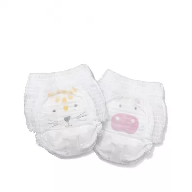 Kit and Kin Biodegradowalne Pieluchomajtki Nappy Pants 4 (9-15 kg), Hippo/Leopard 22 szt.