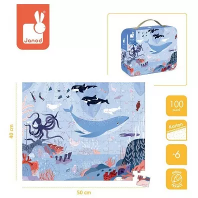 Puzzle w walizce Ocean arktyczny 6+ Janod