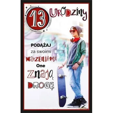 AbCard Kartka okoliczno�ciowa Urodziny 13 U91