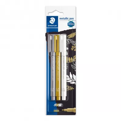 Staedtler Marker metaliczny, okrga kocwka, M 3 szt.