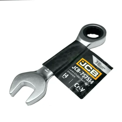 Jcb Klucz p�asko-oczkowy z grzechotk� kr�tki 14mm