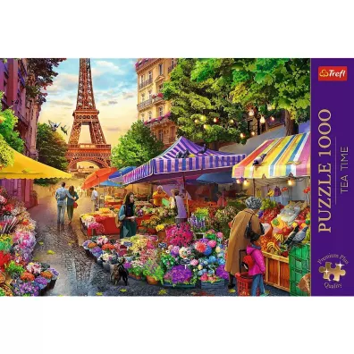Puzzle 1000 el. Targ kwiatowy, Pary� Trefl